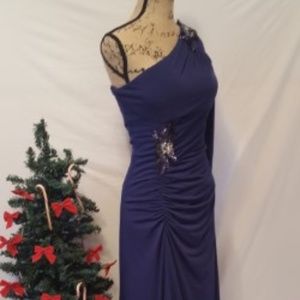 Dark blue embellished formal